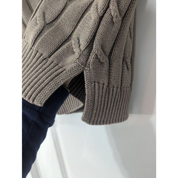 J. Society Varsity Sweater women's size XS green preppy collegiate cable knit - Picture 5 of 7